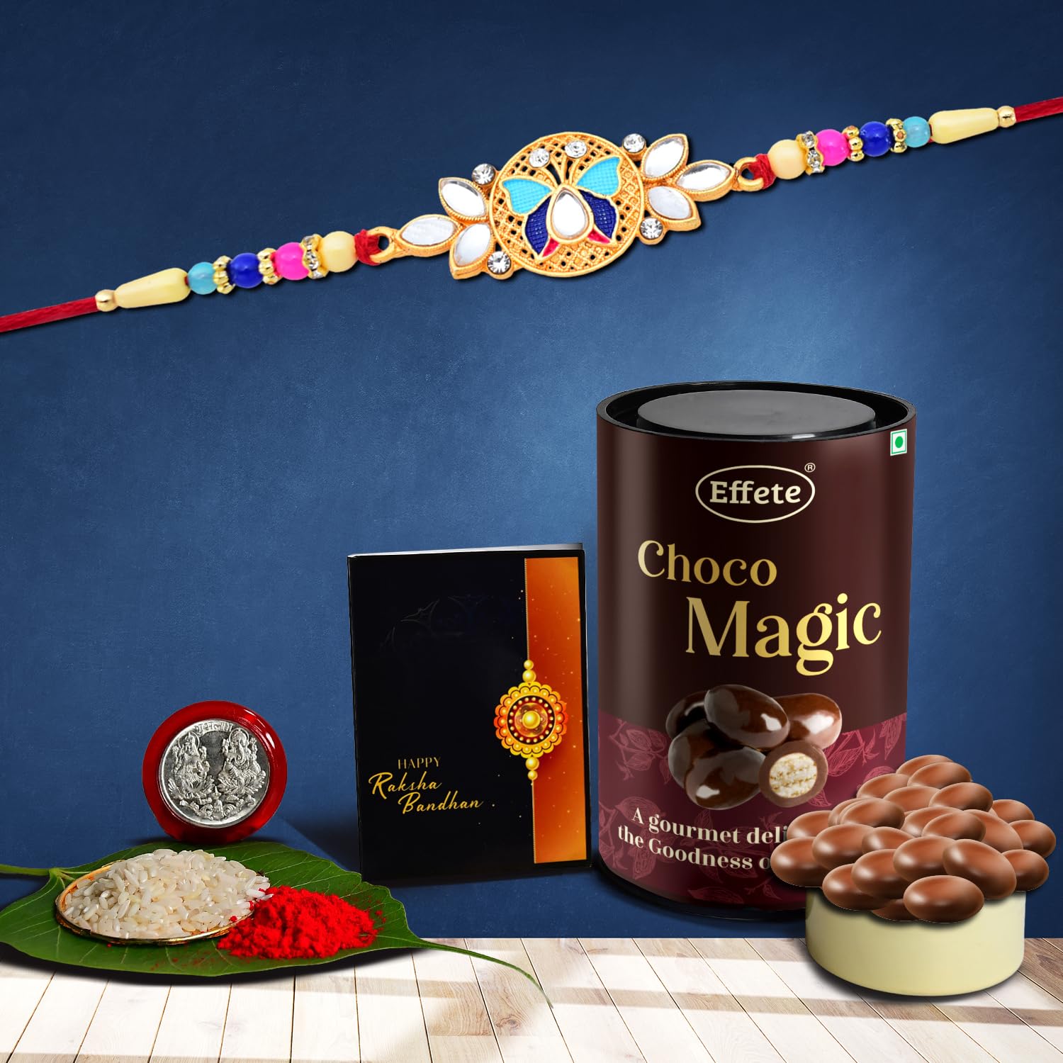 Celebrate the special bond of sibling love with this premium Raksha Bandhan gift hamper