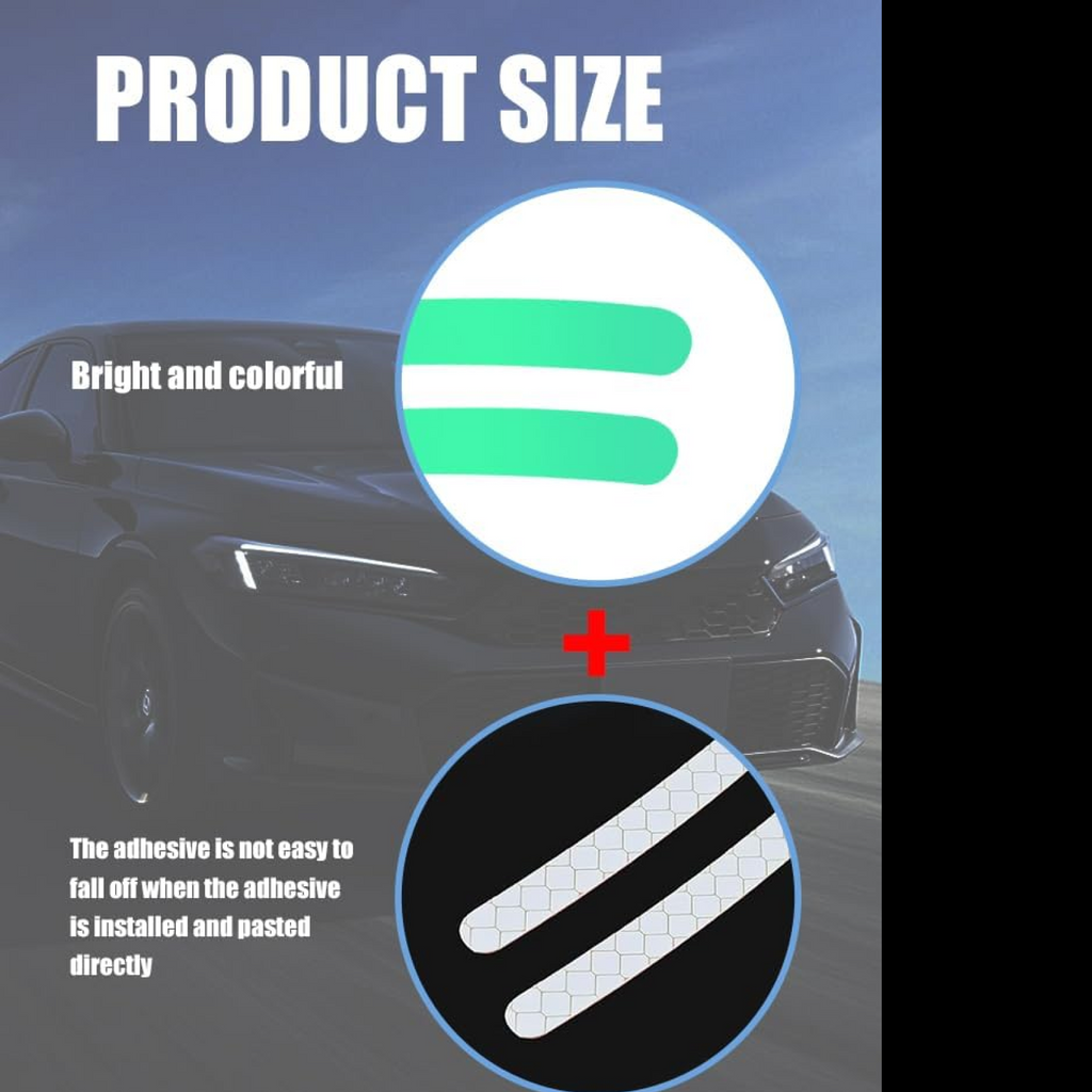 Reflective Car Wheel Stickers  Multicolored 20 Pcs For Night Safety  Velvet Wheels